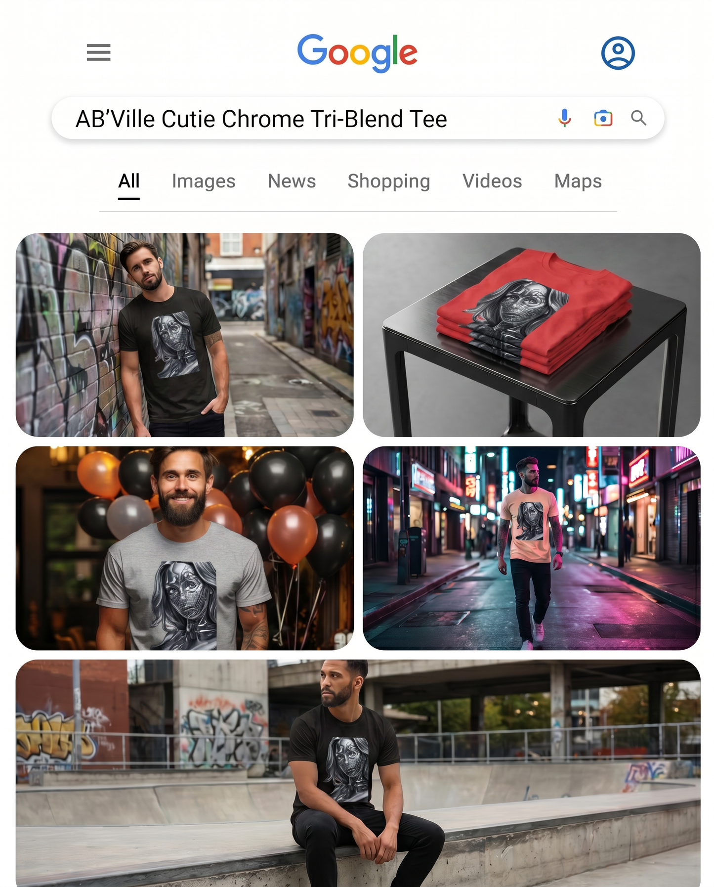 AB'Ville Cutie Chrome Port & Company ® Tri-Blend Tee
