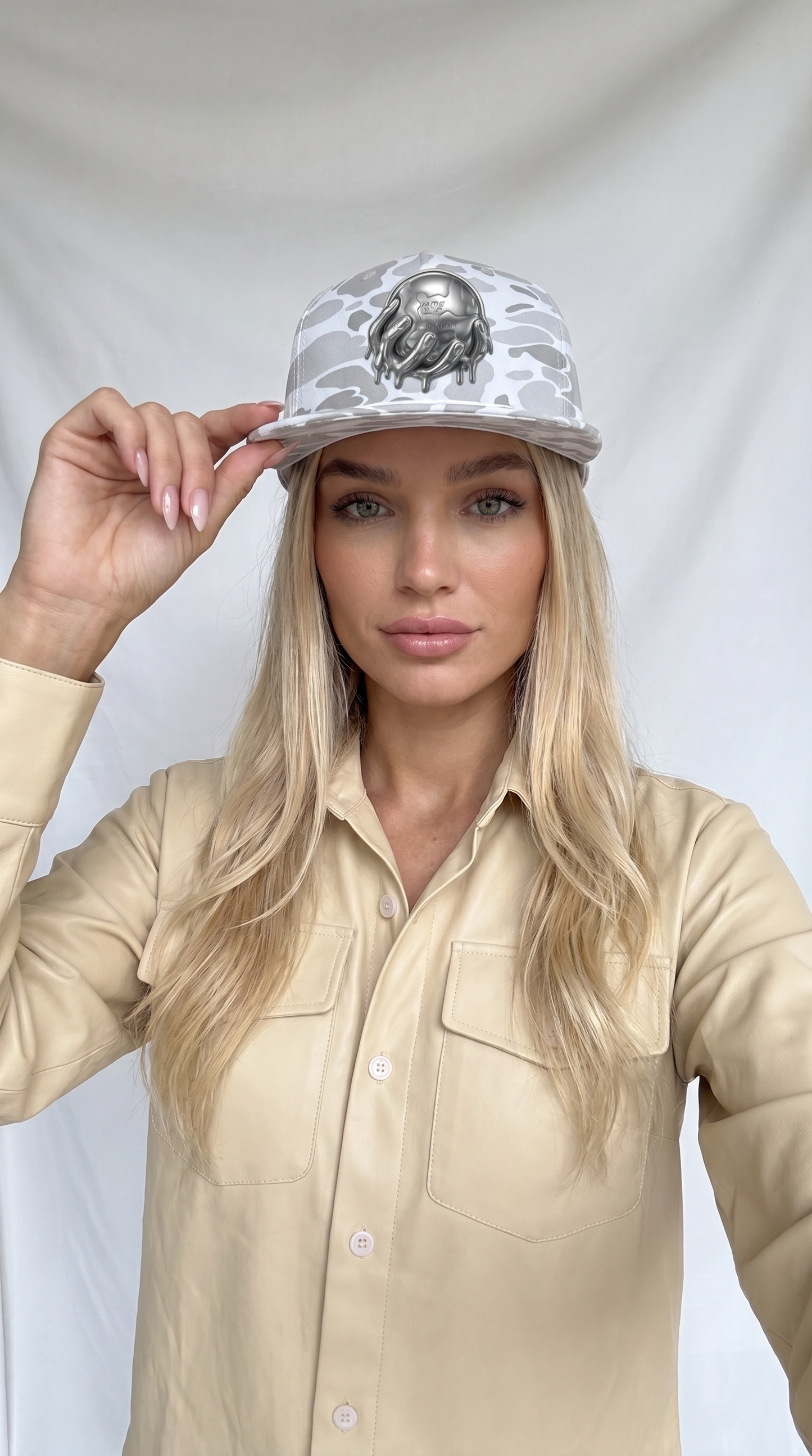 World in Hand Chrome Printed Umpqua Cap