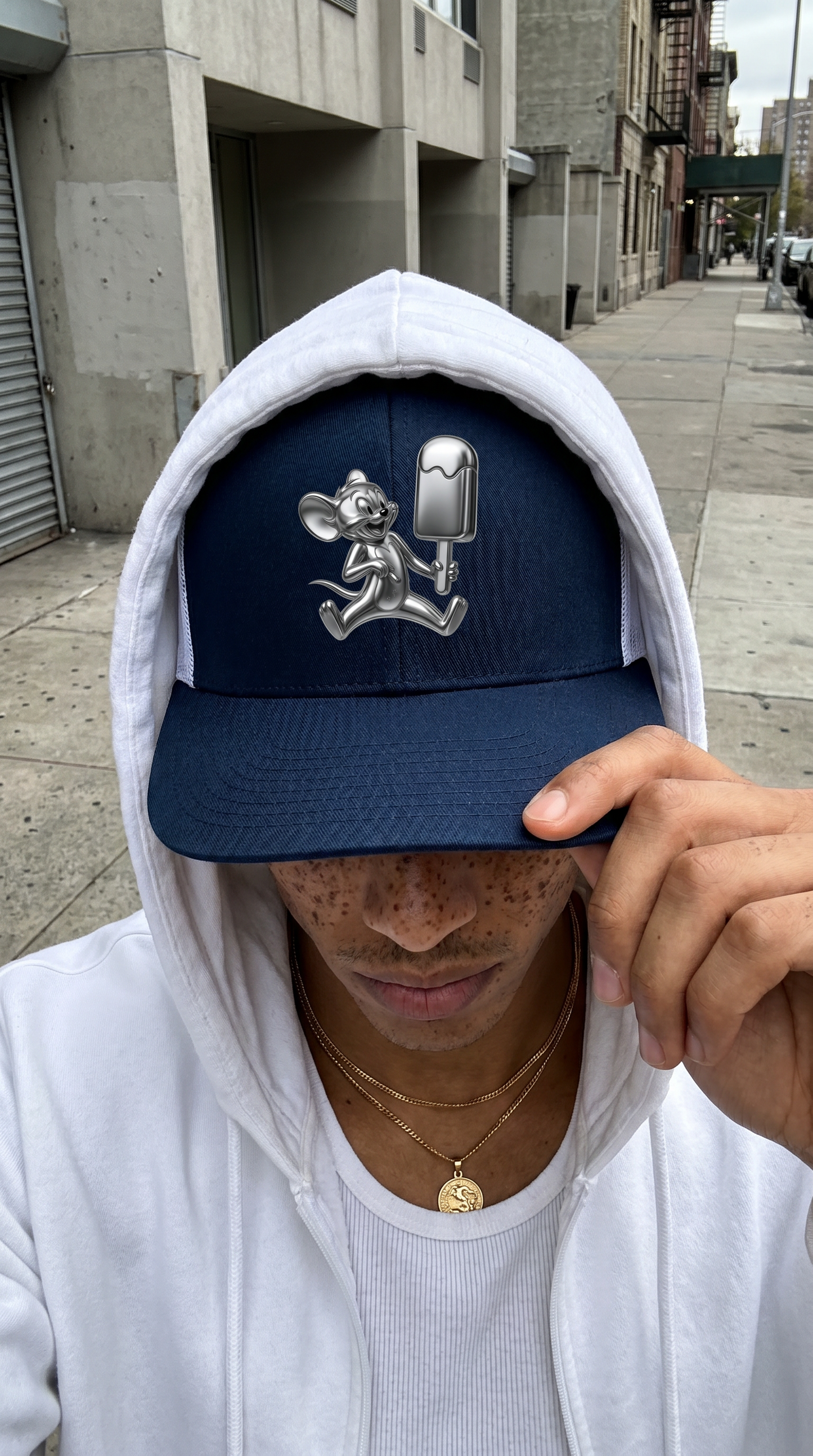 AB'Ville Zootie Mouse Chrome Retro High Profile Trucker Cap