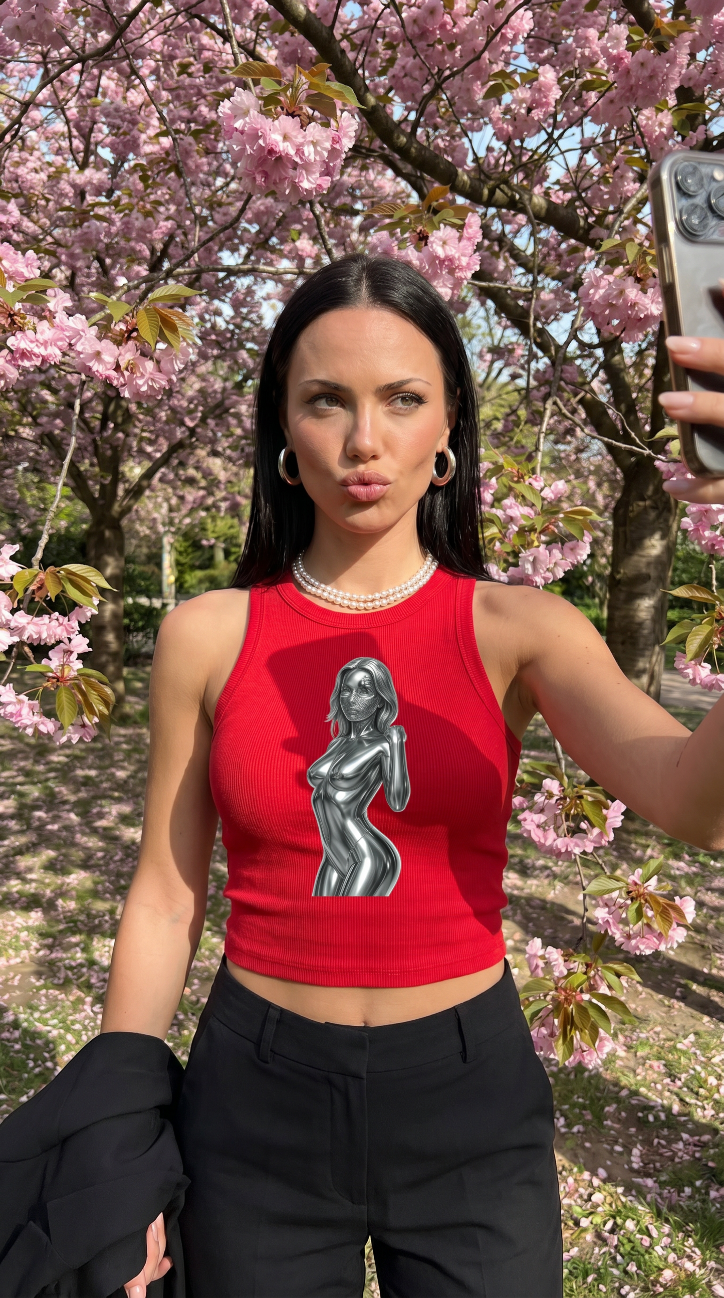 AB'Ville Cutie OG Chrome Ladies' Micro Ribbed Racerback Tank