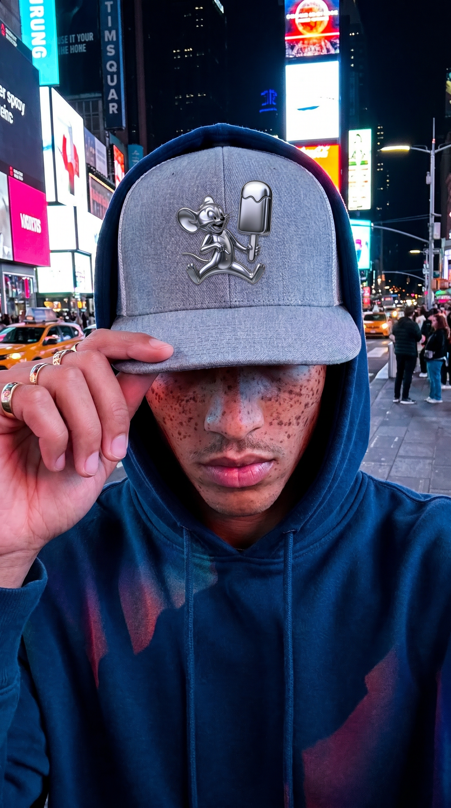 AB'Ville Zootie Mouse Chrome Retro High Profile Trucker Cap