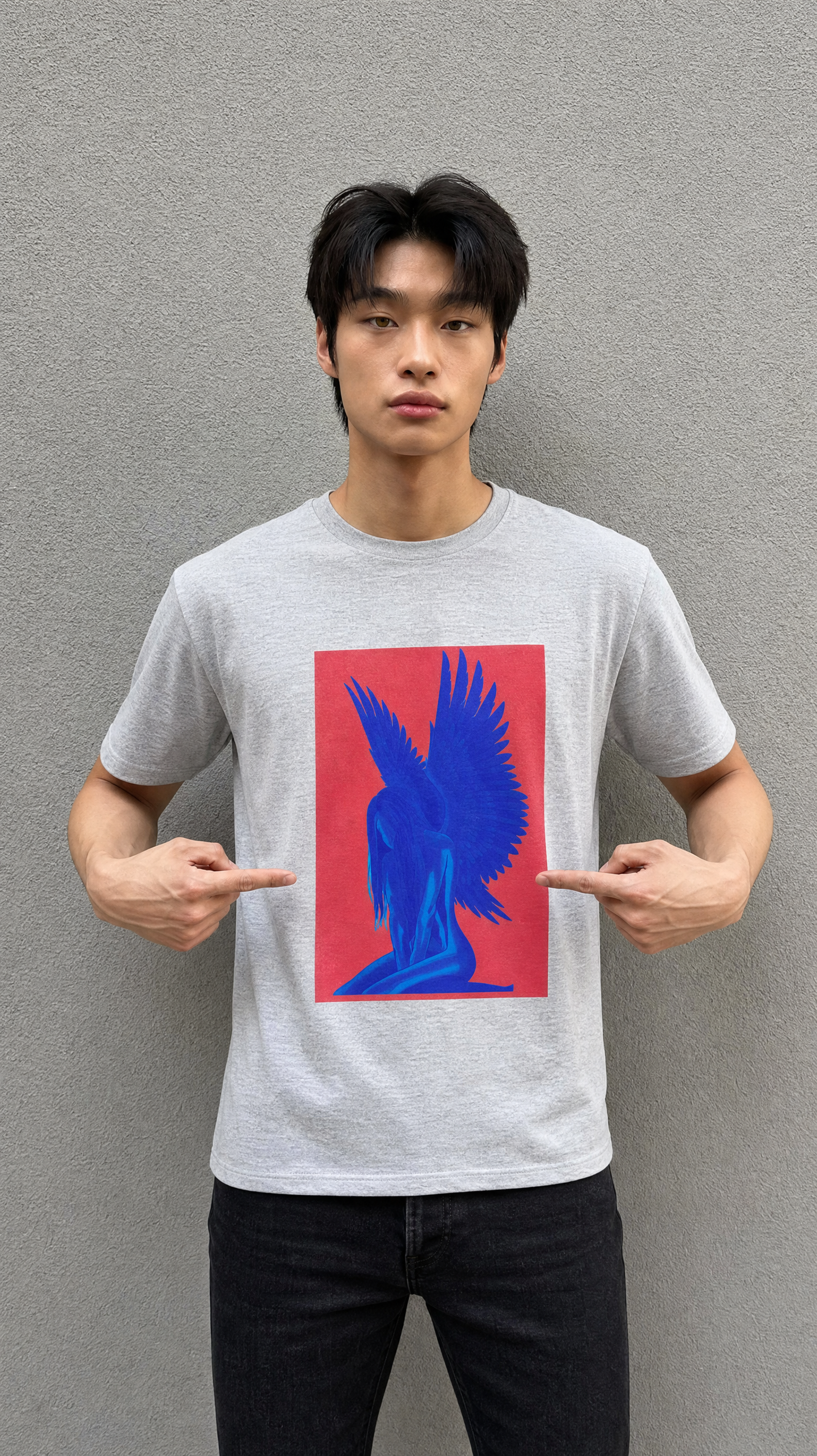Fallen Angel Blue Glow Tee