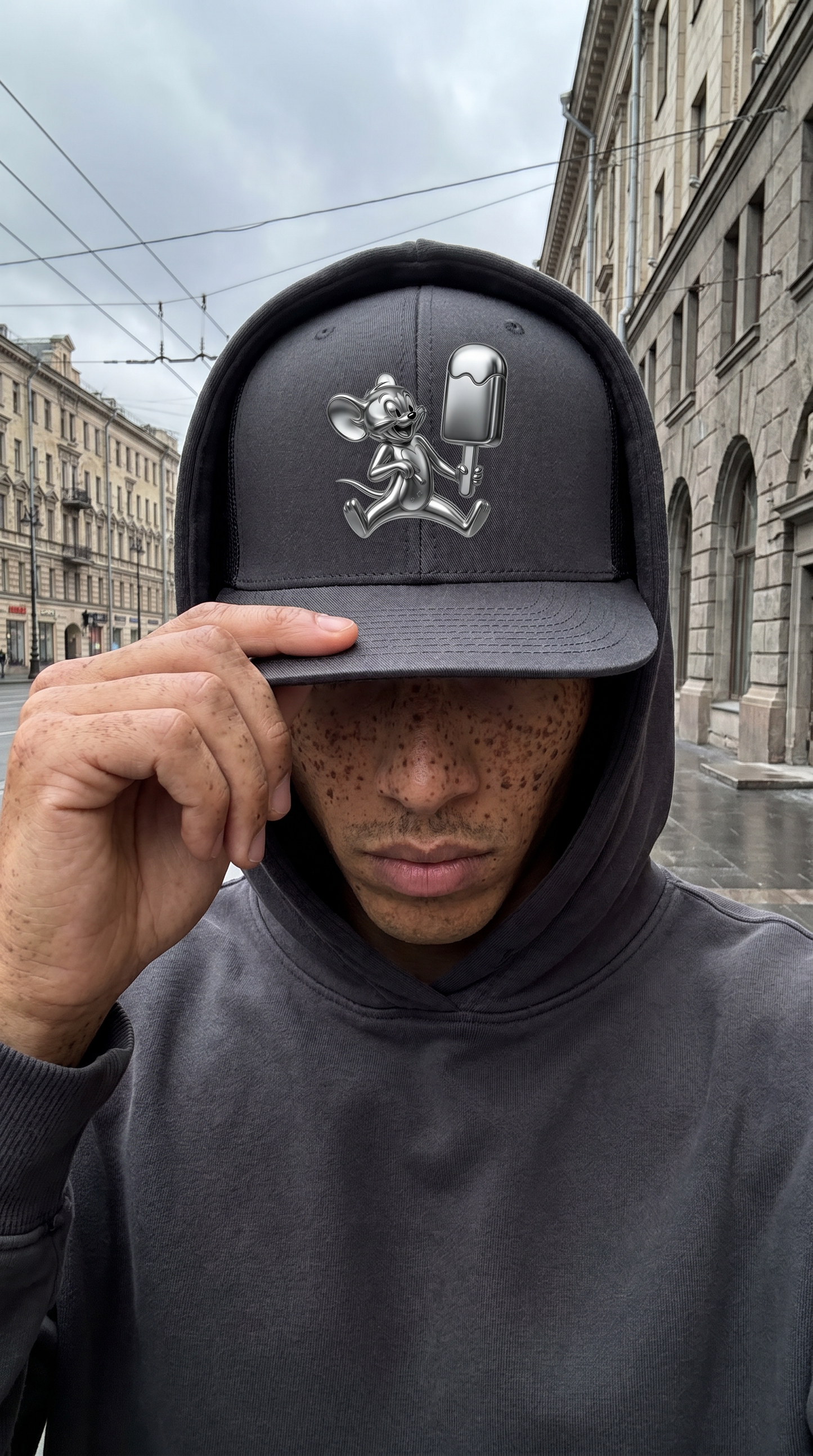 AB'Ville Zootie Mouse Chrome Retro High Profile Trucker Cap