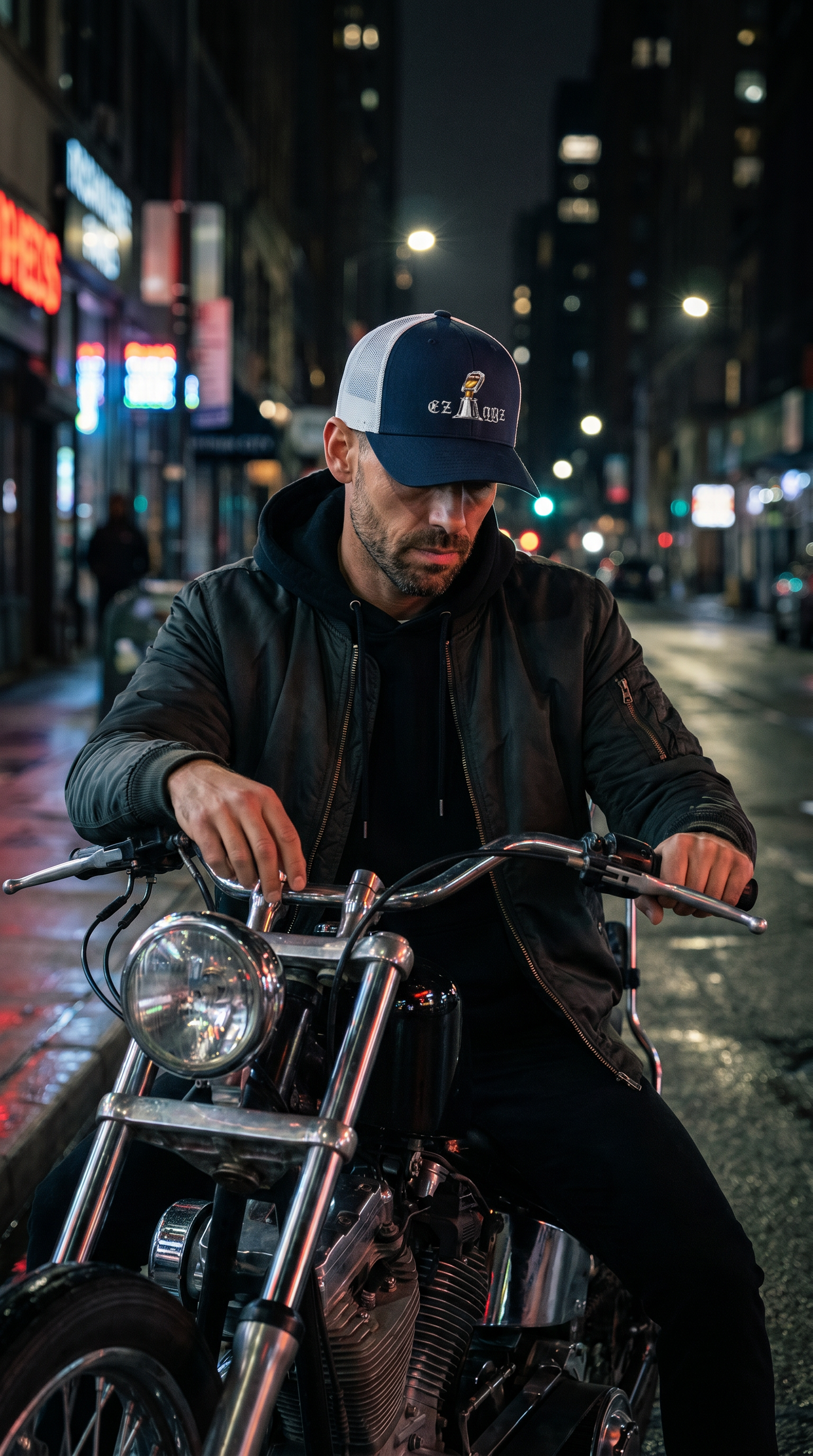 ezIggz Logo Titanium Adult 6-Panel Trucker Cap