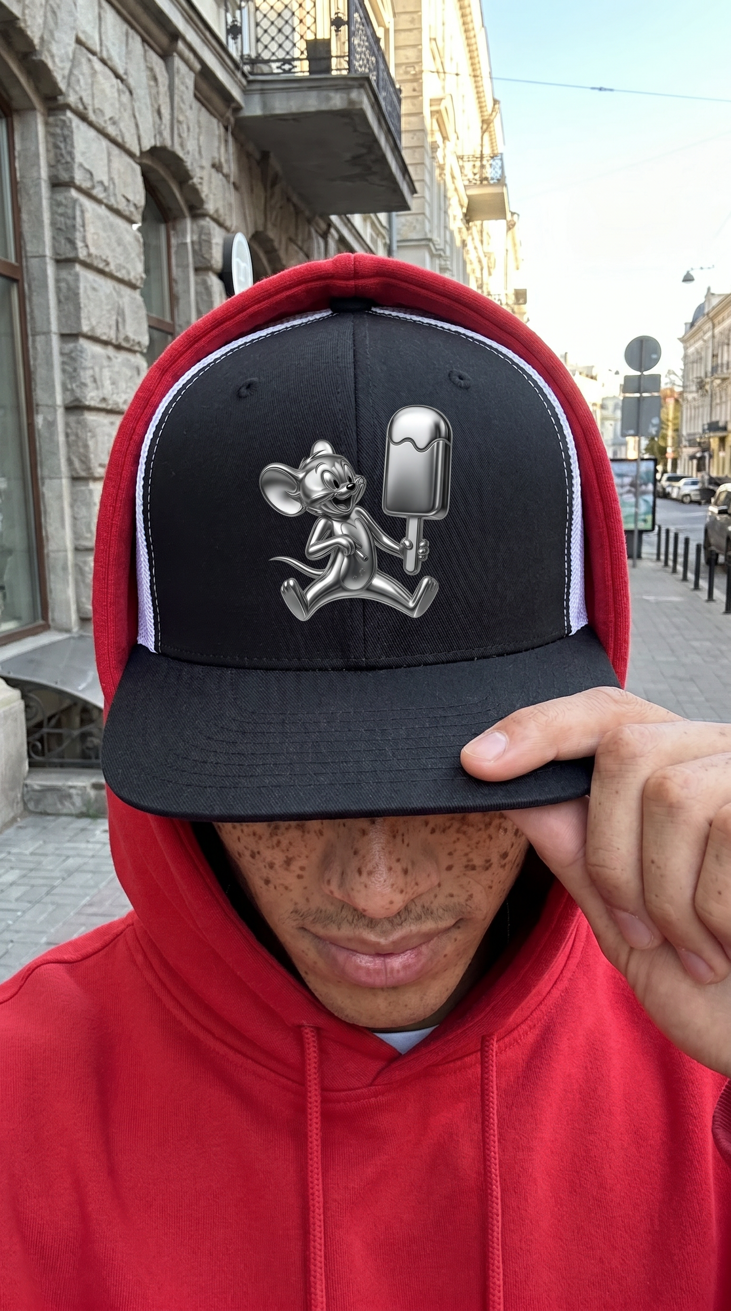 AB'Ville Zootie Mouse Chrome Retro High Profile Trucker Cap
