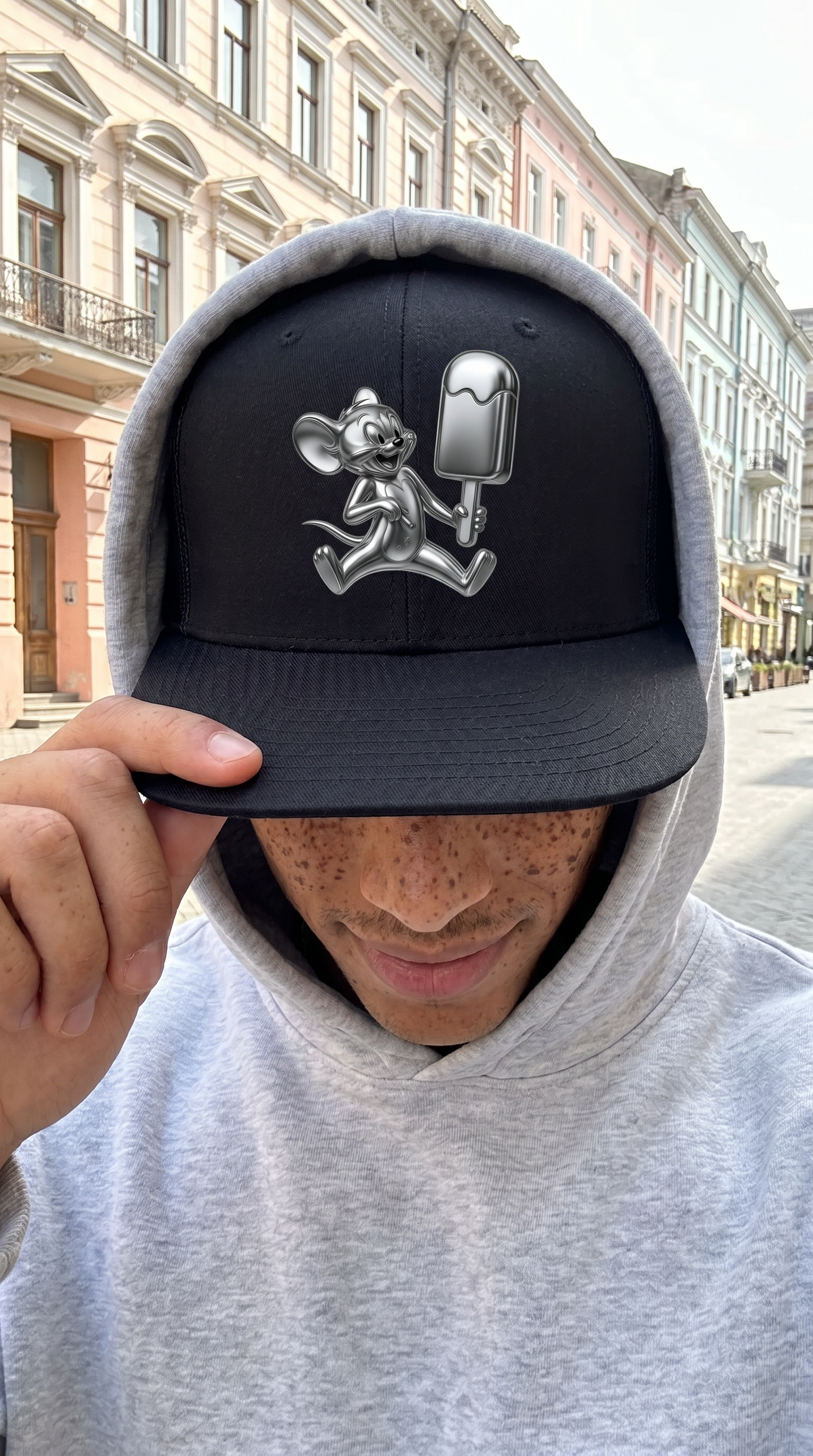 AB'Ville Zootie Mouse Chrome Retro High Profile Trucker Cap