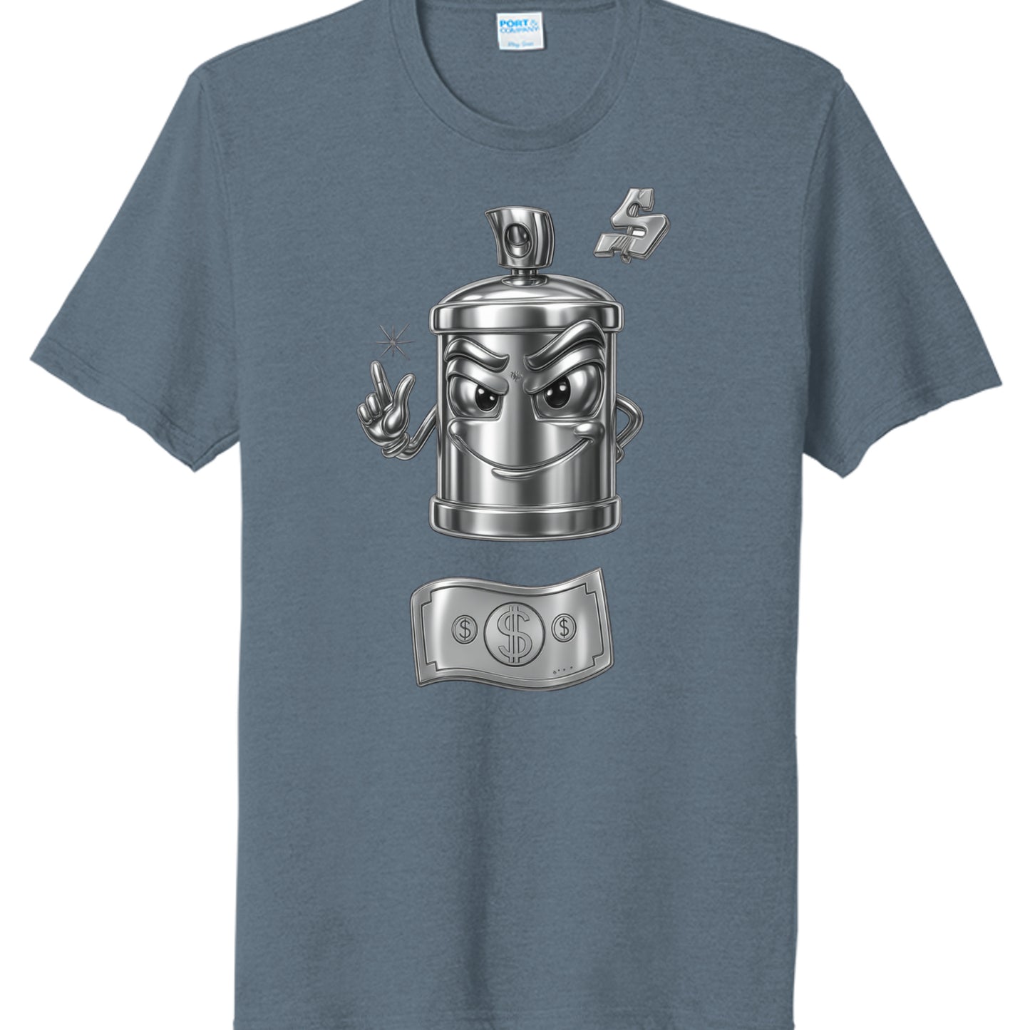 Steel Blue Heather - PC330 - FRONT