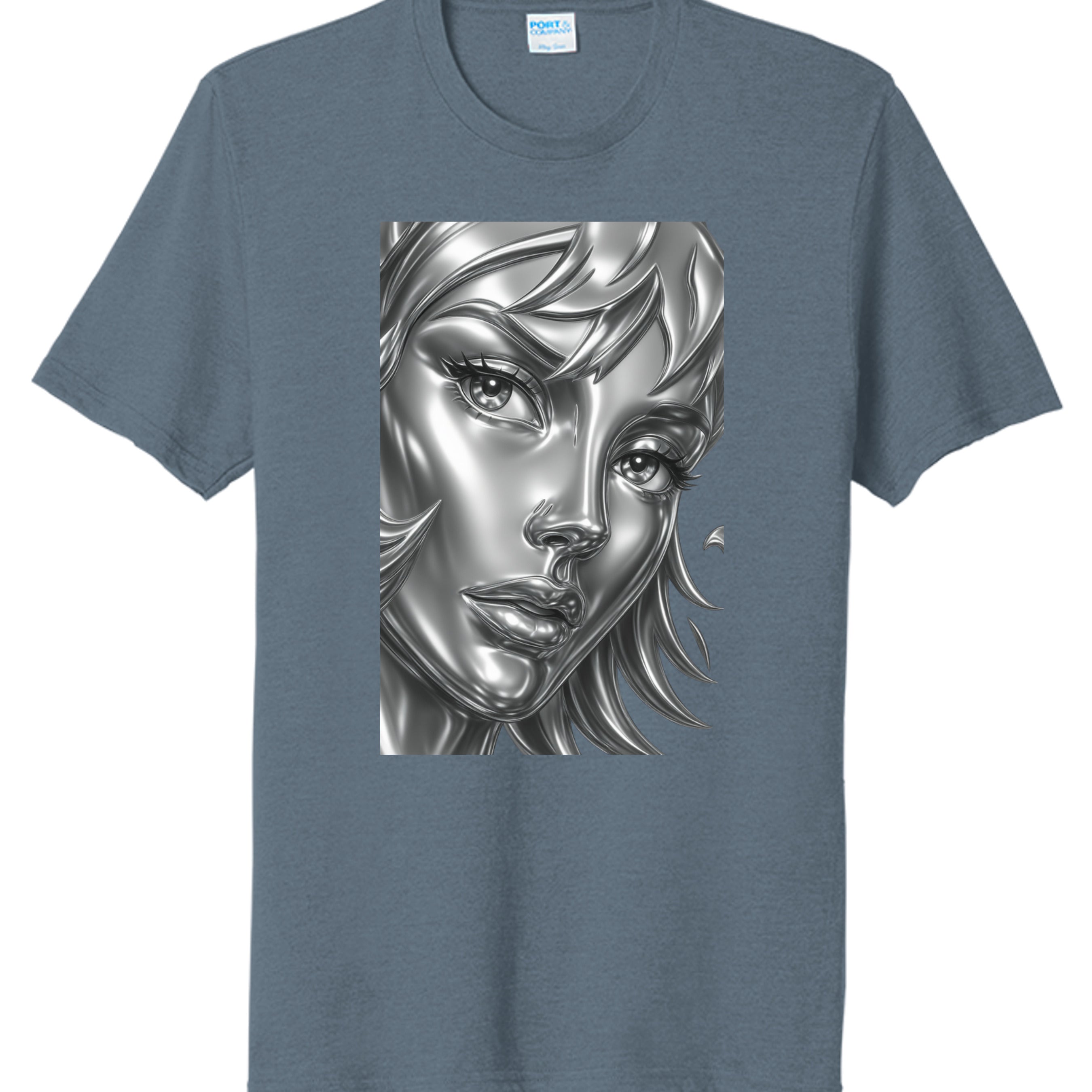 Steel Blue Heather - PC330 - FRONT