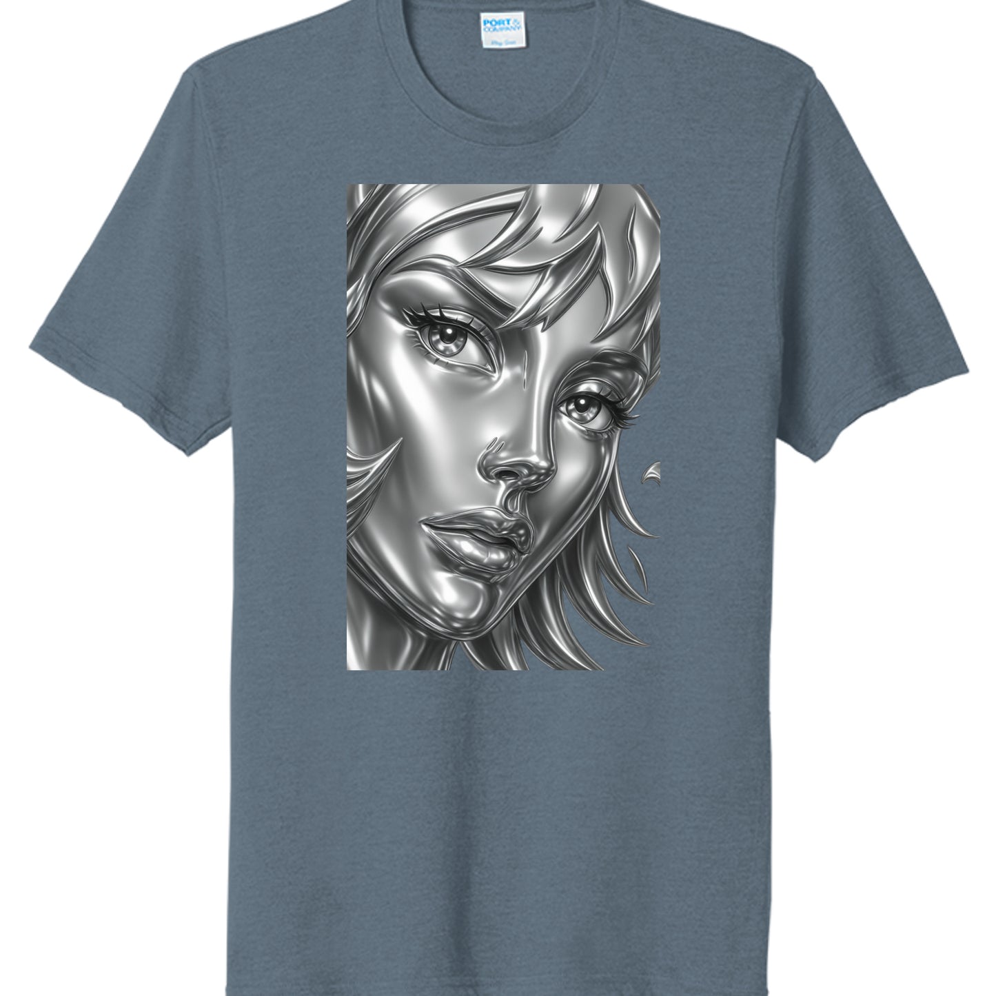 Steel Blue Heather - PC330 - FRONT