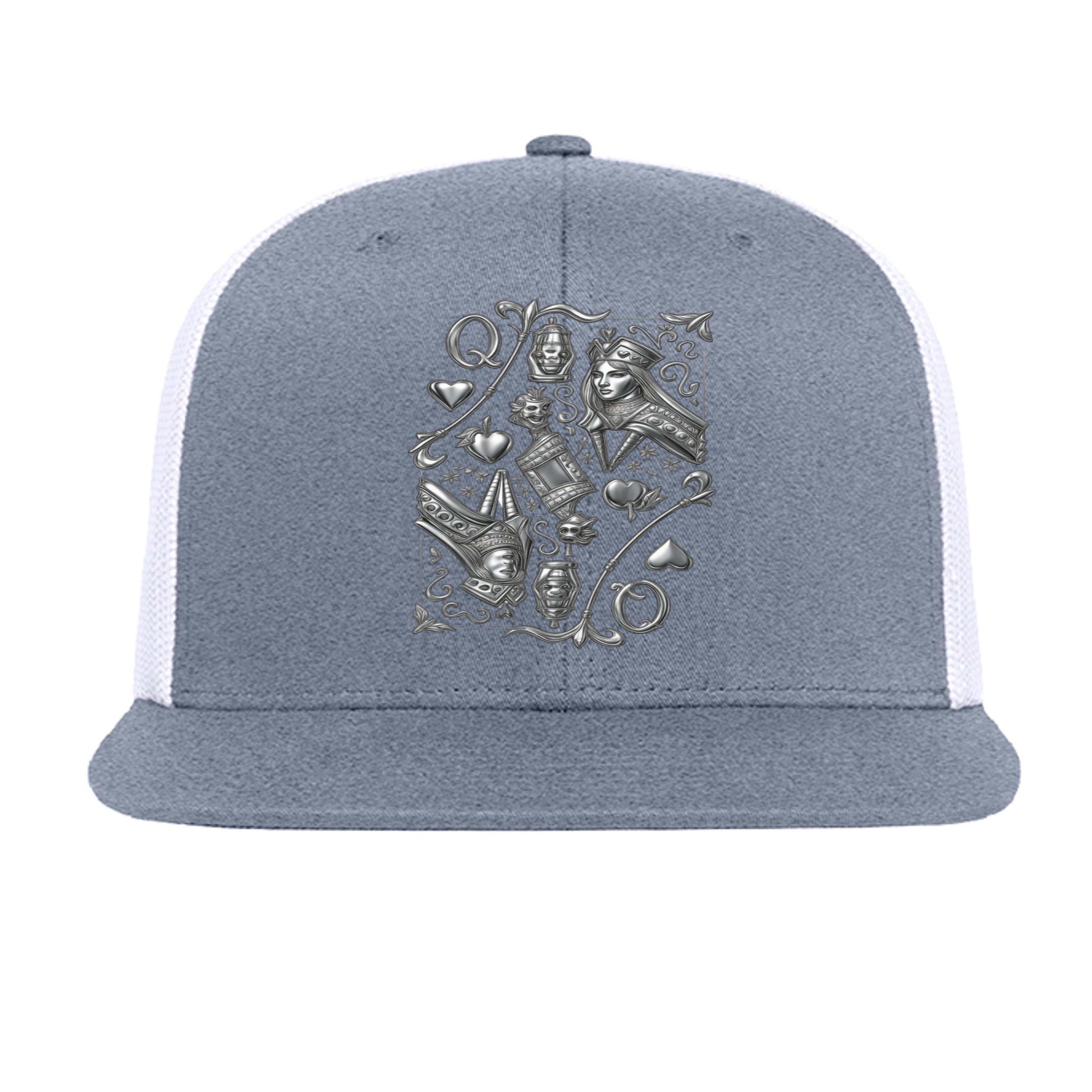 Heather Grey/ White - 6609 - FRONT
