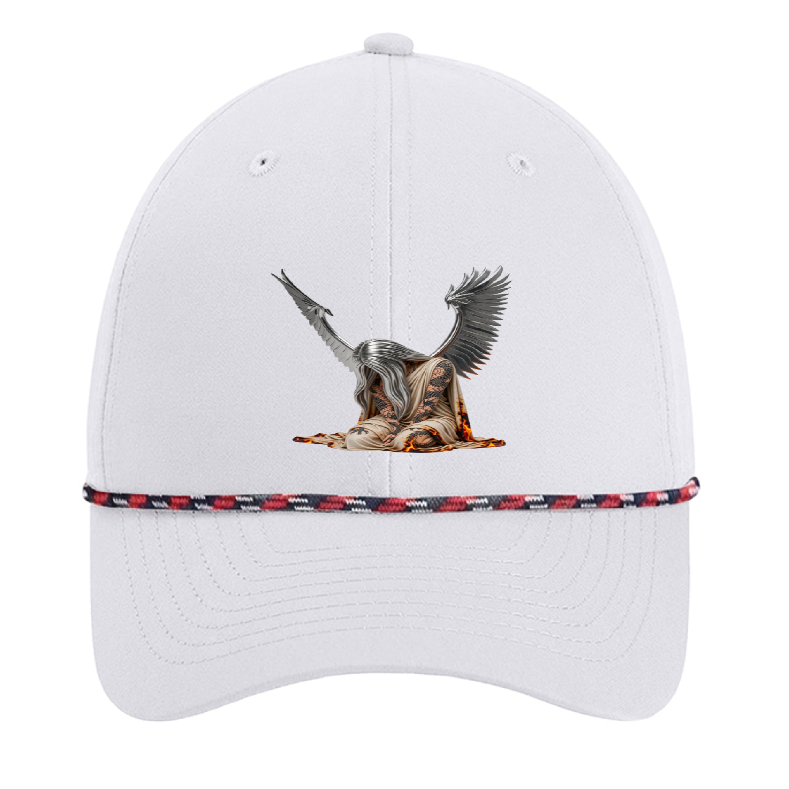 White/ Navy/ White/ Red - 7054 - FRONT